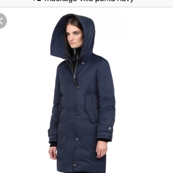 Mackage villa parka navy NWOT - Picture 2 of 8